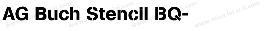 AG Buch Stencil BQ字体转换